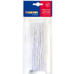 PlayBox: Carrete de cordón elástico blanco de 25 metros con un grosor de 1 mm