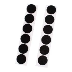 PlayBox: Cinta de velcro autoadhesiva negra de 20 mm, set de 12 unidades