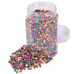Playbox: Conjunto de cuentas de vidrio en colores pastel – Ø 5 mm, ~500g