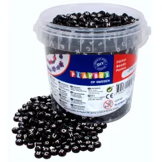 PlayBox: Conjunto de cuentas redondas con letras negras 2500 piezas