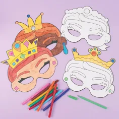 imagen de PlayBox: Conjunto de máscaras de papel de princesas de 12 piezas 3