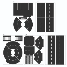 imagen de PlayBox: Conjunto de pegatinas de carretera 12 hojas de pegatinas 2
