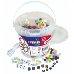PlayBox: Conjunto de perlas de 1000 piezas de colores y letras en caja
