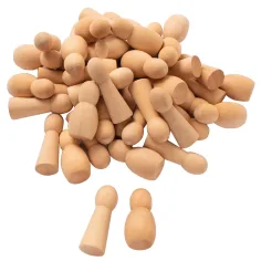 PlayBox: Figuras de madera natural 40x47mm paquete de 50