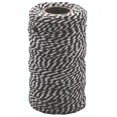 PlayBox: Hilo de algodón negro-blanco 100m