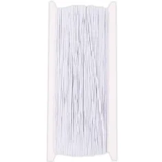 PlayBox: Hilo elástico blanco de 50 metros de longitud con un grosor de 1 mm