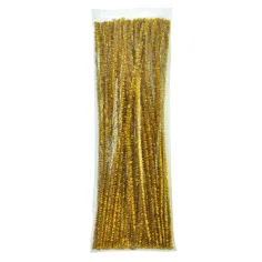 PlayBox: Hilos de chenilla dorados 100ud 6mm