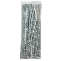 PlayBox: Hilos de chenilla plateados 100ud 6mm