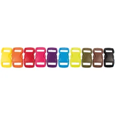PlayBox: Juego de 10 broches de plástico de colores de 11mm