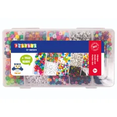 PlayBox: Juego de perlas de plástico de 1900 piezas en caja de almacenamiento