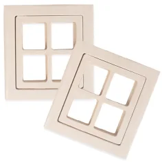 PlayBox: Juego de ventanas de madera 2 piezas 8x8,5cm