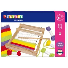 PlayBox: Kit completo de tejido con hilos y telar cuadrado