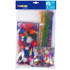 imagen de PlayBox: Kit creativo con chenilla, pompones y purpurina de 2500 piezas 2