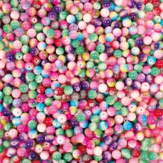 Playbox: Kit de cuentas de vidrio de mezcla de colores enhebrables – Ø 8 mm paquete de 250 unidades