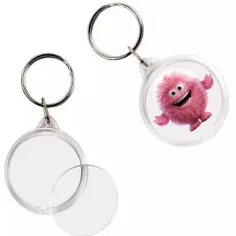 PlayBox: Llave circular transparente de 5 cm de diámetro 1 unidad