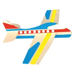 PlayBox: Maqueta de avión de madera natural desmontable 12 piezas