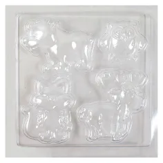 PlayBox: Molde de yeso con animales 17x17cm