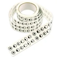 PlayBox: Ojos de pegatina en blanco y negro en rollo 2000ud