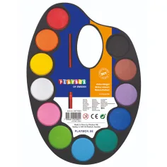 PlayBox: Paleta de acuarelas de 12 colores con pincel