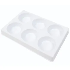 PlayBox: Paleta de pintor vacía de 6 espacios para discos de 44 mm