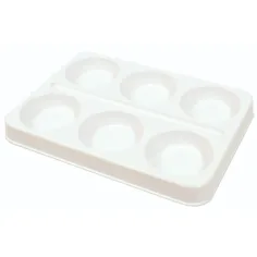 PlayBox: Paleta de pintor vacía de 6 espacios para discos de 57 mm 1ud