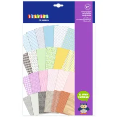 PlayBox: Papel decorativo de cartón estampado de 25 hojas