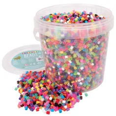 PlayBox: paquete de 10000 cuentas brillantes MIDI planchables de 5 mm en cubo