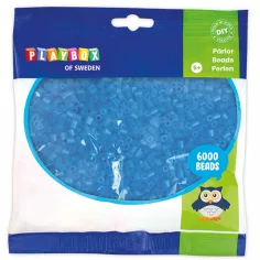 PlayBox: paquete de 6000 cuentas de planchar MIDI transparentes de 5 mm en color azul