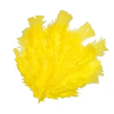 PlayBox: Paquete de plumas de pavo amarillo de 48 unidades