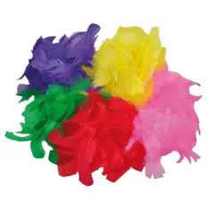 PlayBox: Paquete de plumas de pavo decorativas de colores de 200 unidades