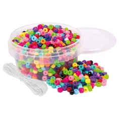 PlayBox: Pequeñas cuentas de ensartar 6mm 850ud