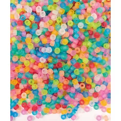 PlayBox: Perlas de colores transparentes para ensartar 9mm 1000ud