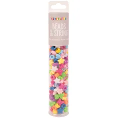 PlayBox: Perlas de colores y formas variadas para ensartar 200ud