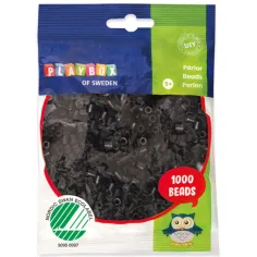 PlayBox: Perlas de planchar MIDI de 5 mm en color negro, 1000 unidades