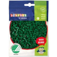 PlayBox: Perlas de planchar MIDI de 5 mm en color verde jungla, paquete de 1000 unidades