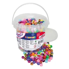 PlayBox: Perlas de plástico metálicas en un cubo de 1000 piezas