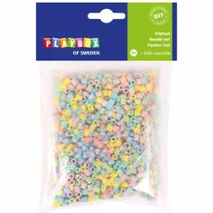 PlayBox: Perlas MIDI planchables de 5 mm - Colores pastel paquete de 1000 unidades