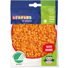 PlayBox: Perlas planas de 5 mm para planchar en color ámbar, 1000 unidades
