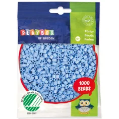 PlayBox: Perlas planas de 5 mm para planchar en color azul pastel, 1000 unidades