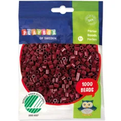 PlayBox: Perlas planas de 5 mm para planchar en color burdeos, paquete de 1000
