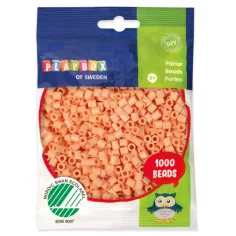 PlayBox: Perlas planas de 5 mm para planchar en color durazno, paquete de 1000 unidades