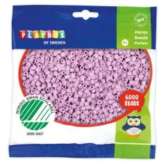 PlayBox: Perlas planas de 5 mm para planchar en color lila pastel de 6000 unidades