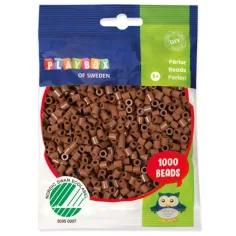 PlayBox: Perlas planas de 5 mm para planchar en color marrón nugat de 1000 unidades