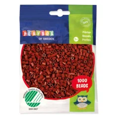 PlayBox: Perlas planas de 5 mm para planchar en color marrón rojizo, paquete de 1000 unidades
