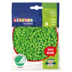 PlayBox: Perlas planas de 5 mm para planchar en color verde claro, paquete de 1000 unidades