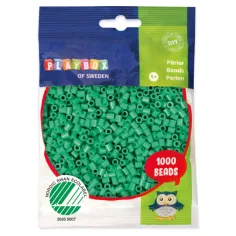 PlayBox: Perlas planas de 5 mm para planchar en color verde marino, 1000 unidades