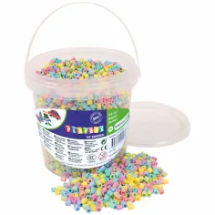 PlayBox: Perlas planas de 5mm en colores pastel en un cubo de 5.000 unidades