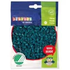 PlayBox: Perlas planas MIDI de 5 mm en color turquesa oscuro, 1000 unidades