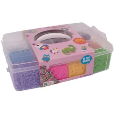 PlayBox: Perlas planchables MIDI de 5 mm en 12 colores en caja de almacenamiento 12000 unidades