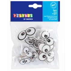 PlayBox: Set de 25 ojos divertidos de plástico